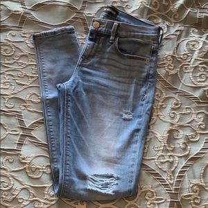 Express Mid-Rise Medium Wash Jean Leggings